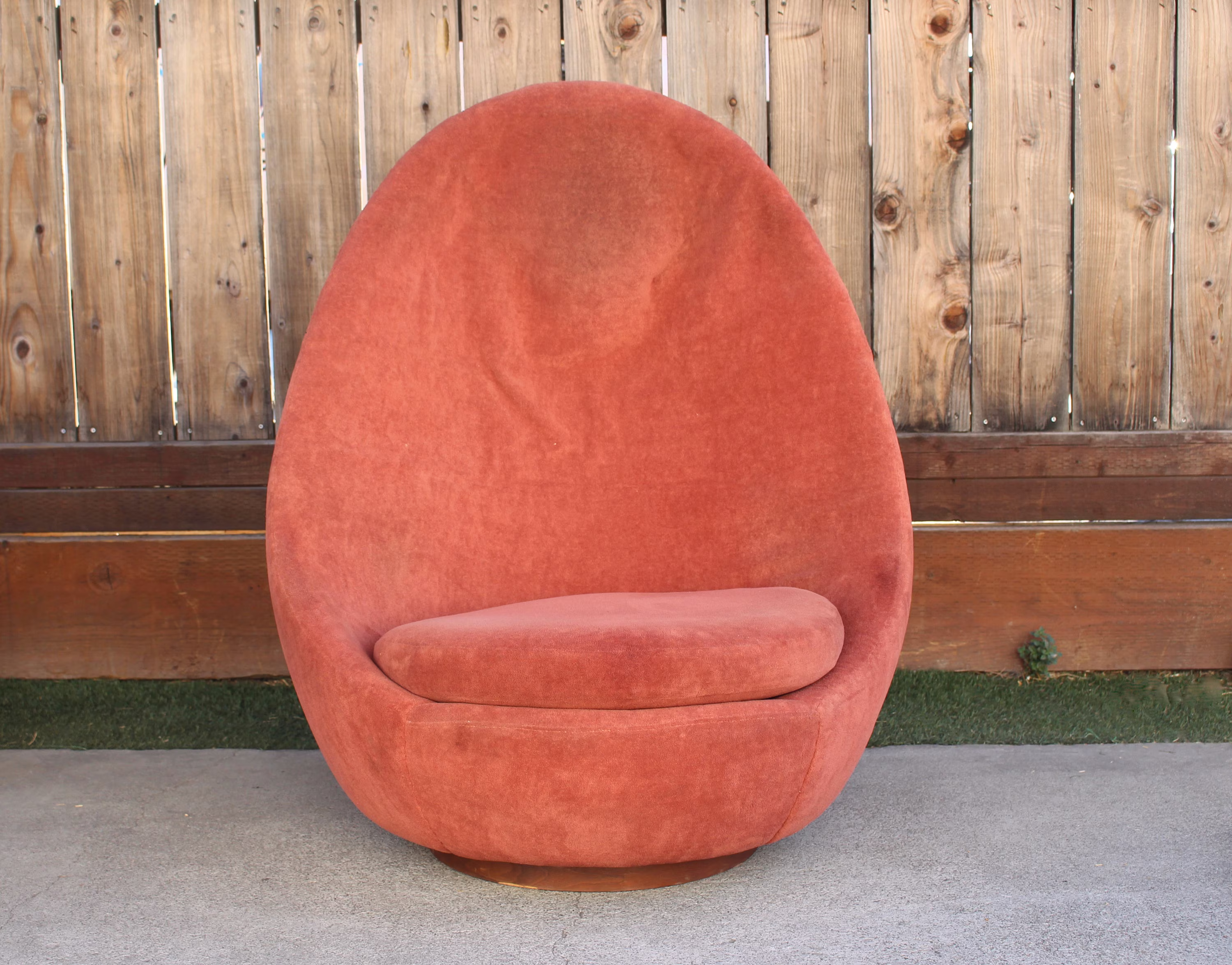 Mid Century Milo Baughman For Thayer Coggin Swivel Egg Chair Lounge
