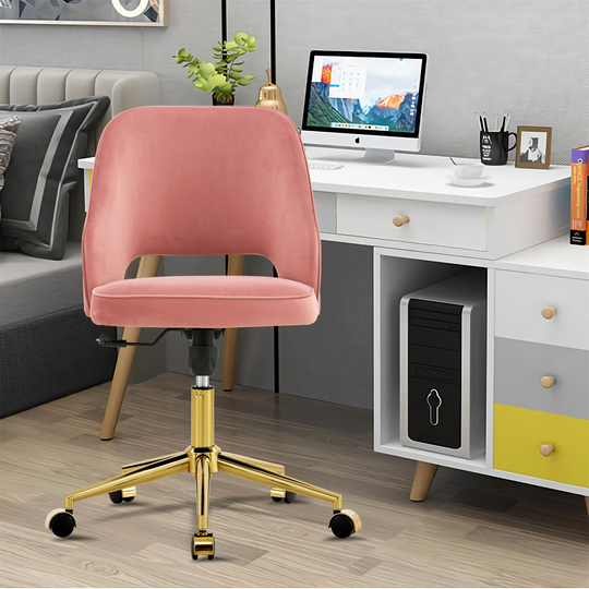 Adjustable 360 Swivel Velvet Office Chairs with Wheels