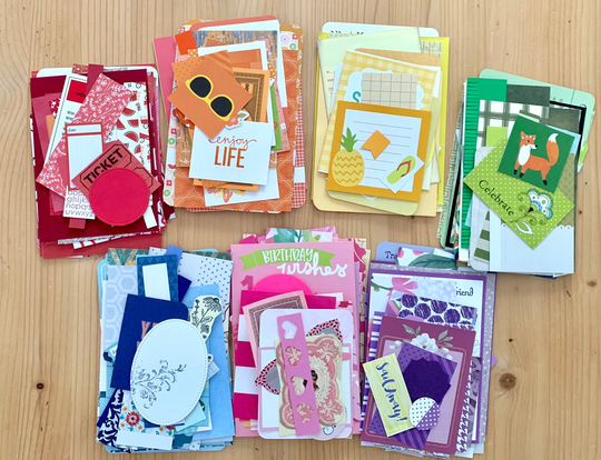 Ephemera Kit, 50 Pieces. Select Your Color. Pack Of Paper Pieces, Scraps, Die Cuts, & Embellishments