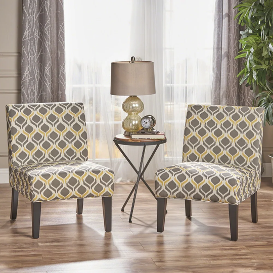 Kassi Ikat Pattern Accent Chair (Set of 2) by Christopher Knight Home - 22.50" L x 29.50" W x 32.00" H