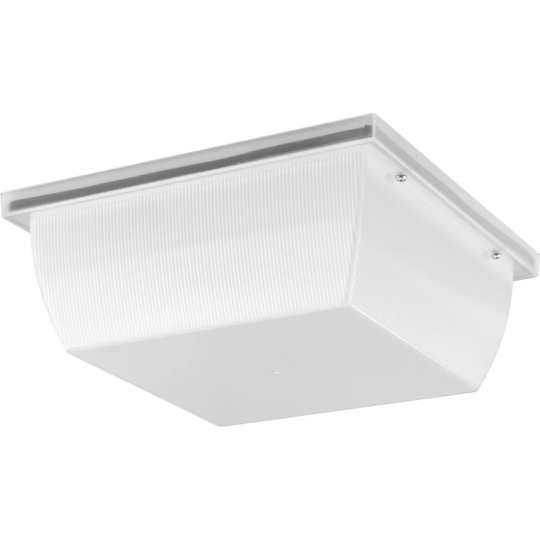 Hard Nox Collection White 12" Square Flush Mount Light - 10.6 in x 10.6 in x 4 in