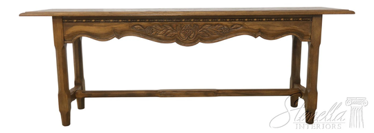 55516Ec Viking Oak Carved Console Sofa Table By Rom Weber