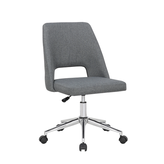 Porthos Home Kimora Office Chair, Linen Upholstery, Roller Wheels