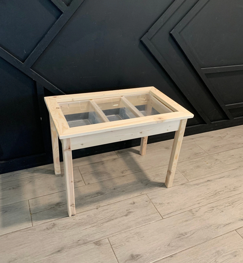 Children's Wooden Sensory & Activity Table - 6 Qt. 3 Bin's | Montessori Play