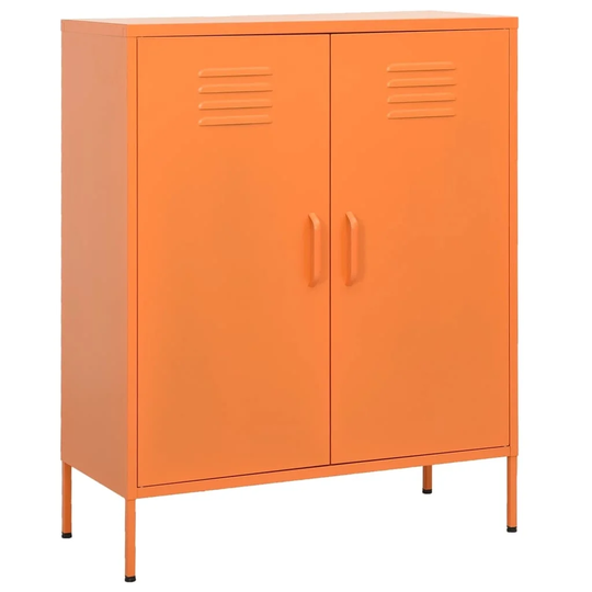Storage Cabinet Orange 31.5"x13.8"x40" Steel