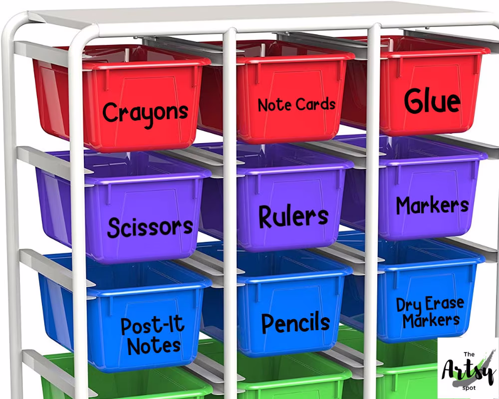 Classroom Labels | Storage Cubby Decals Office Bin Decals Organization School Decor