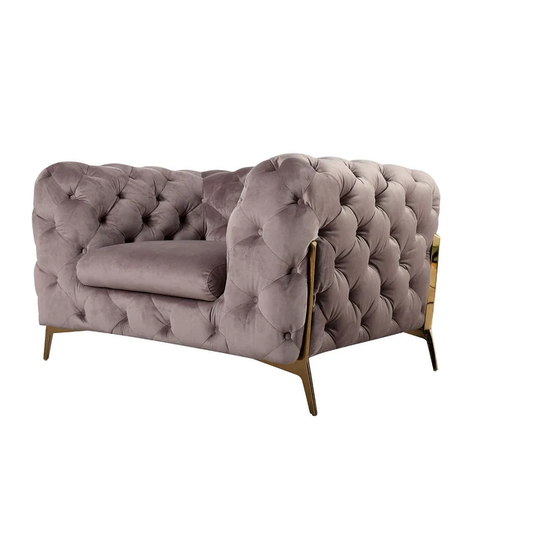 Divani Casa Sheila Modern Silver Fabric Chair