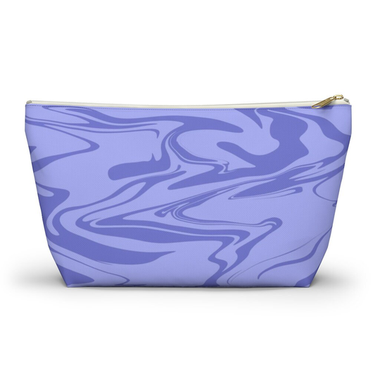 Periwinkle Swirl Pouch, Cosmetic Bag, Pencil Case