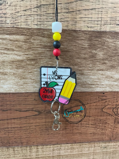 Notebook Pencil Apple Lanyard Teacher Gift Note Book Paper School Staff Teaching Personalized Teachers Name Grade Made To Order