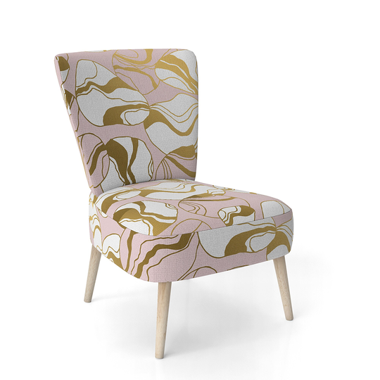 Designart 'Golden Marble II' Upholstered Mid-Century Accent Chair