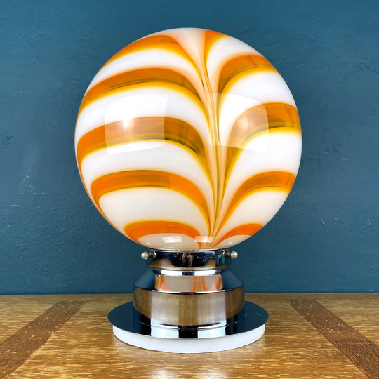 Large Murano Table Lamp By Carlo Moretti Italy 1970S Vintage Home Decor Mid-Century Modern