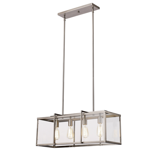 Giuseppe Imports Four Light Pendant Eastwood II Brushed Nic - Exact Size