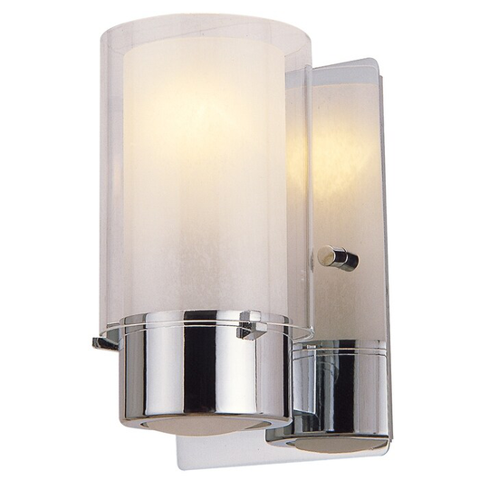 DVI Lighting DVP9001CHOP One Light Wall Sconce Essex Chrome w Half O - One Size