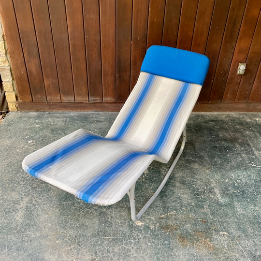 Vintage Barwa Lounge Chair By John Waldheim + Edgar Bartolucci Mid-Century Poolside Palm Springs Icon Torn Cover