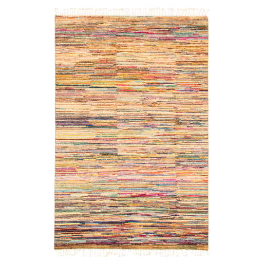 ECARPETGALLERY Hand-knotted Pak Finest Gabbeh Multi Color Wool Rug - 4'0 x 6'3