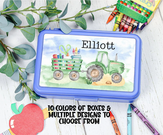 Personalized School Supplies | Farm Pencil Box Kids Back To