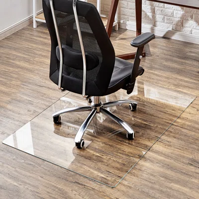 Tempered Glass Chair Mat Office Chair Mats for Carpet & Hardwood Floor Desk Chair Mat 36"x46"X1/5"