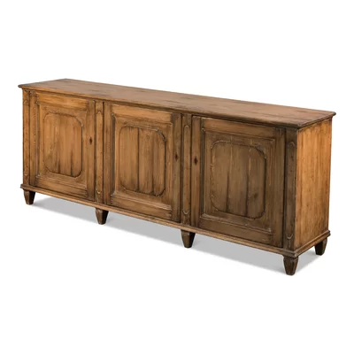 Montier 87" Wide Pine Wood Sideboard