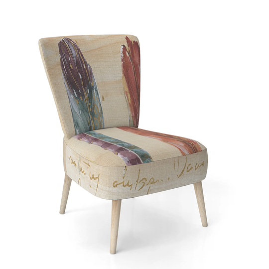 Designart 'Feathers Cottage Family' Upholstered Lake House Accent Chair