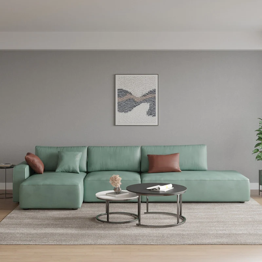 Modern Light Green Sectional Sofa