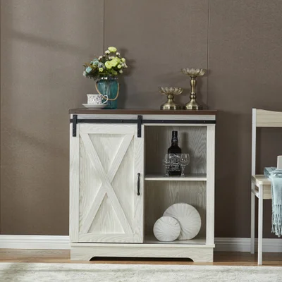 Buffet Sideboard With Sliding Barn Door