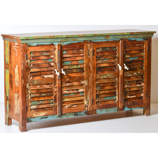 Reclaimed Shutter 4 Cabinet Sideboard - 40"(H) x 70"(W) x 18"(D)
