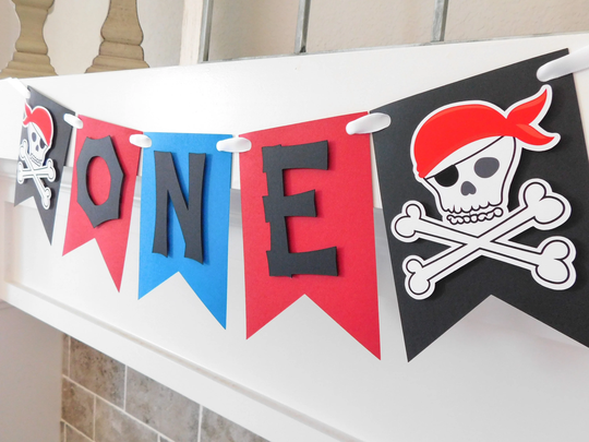 Pirate High Chair Banner, Party Decorations, 1st Birthday