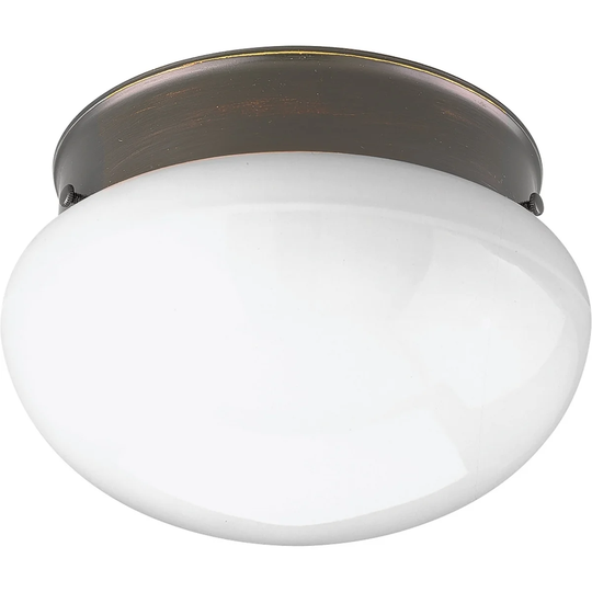 Progress Lighting Bronze 1-light Semi-flush Mount Fixture