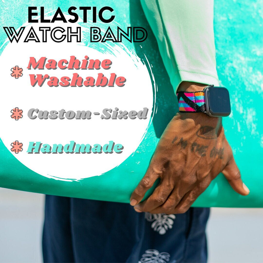 Elastic Watch Band For Apple | All Models Vaporwave Sunset Sunrise Colorful College Edm Festival Bday Gift Your New Favorite