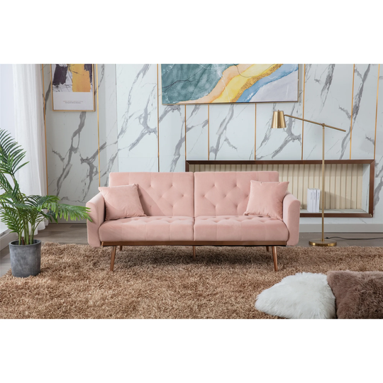 Velvet Sofa , Accent Sofa, Loveseat Sofa with Rose Gold Metal Feet