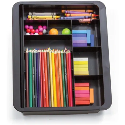 Recycled Expandable Drawer Tray, 10 3/8 W - 16 W, Black