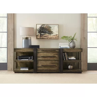 Crafted 84" Wide 3 Drawer Sideboard