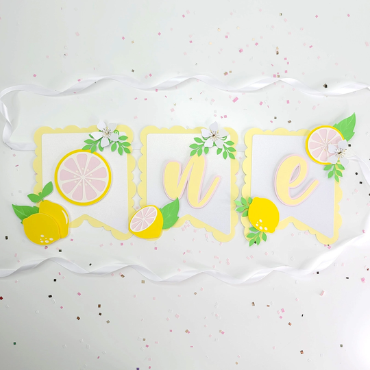 Lemon Banner High Chair, Lemon One Banner, Birthday Decor, Lemonade First Birthday, Party Lemonade Cake Smash