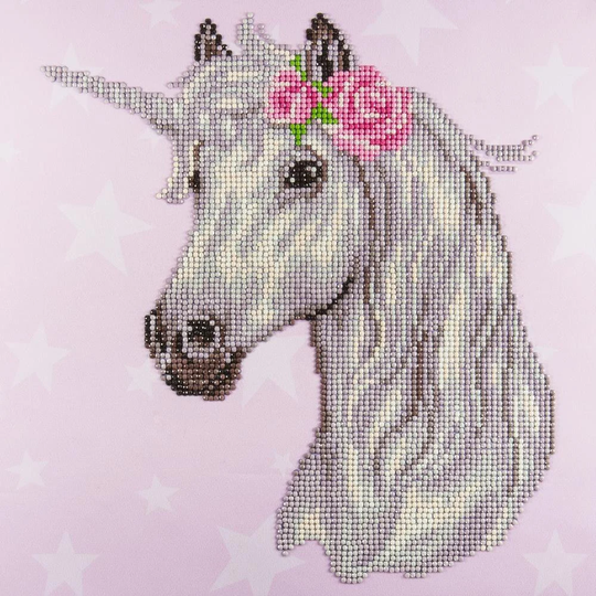 Leisure Arts Flower Unicorn Diamond Facet Art Kit ~ Dotting Painting