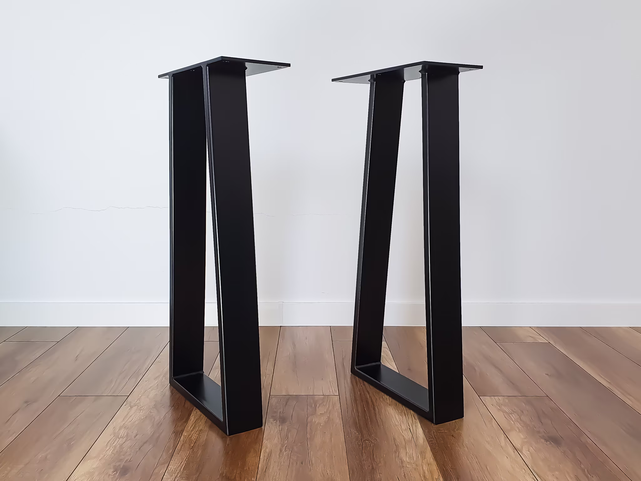 Metal Narrow Console Table Legs Set(2 I Entry Table Legs Steel Modern Iron