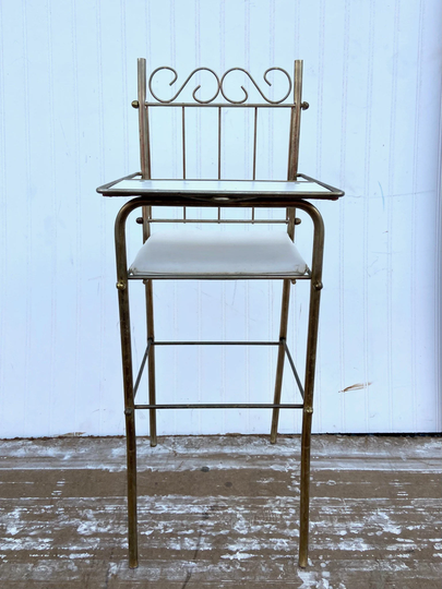 Vintage Brass Doll Chair
