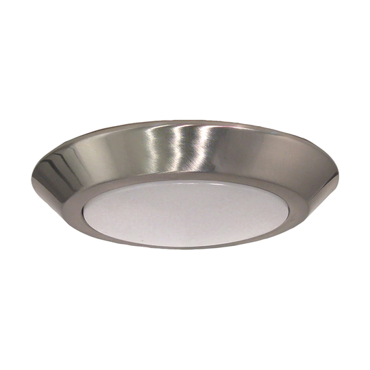 7 in. LED Flush Mount Fixture Disk Light - Brushed Nickel 3000K 90 CRI