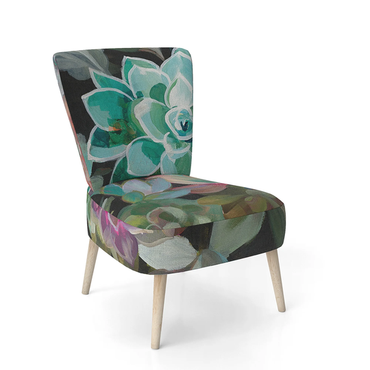 Designart 'Floral Succulents' Upholstered Traditional Accent Chair