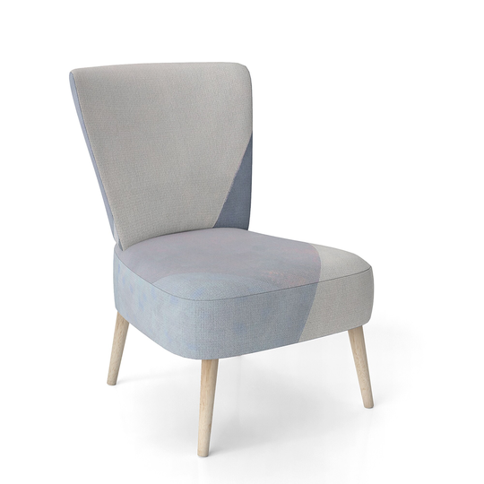 Designart 'Purple Geometric Bridge II' Upholstered Mid-Century Accent Chair