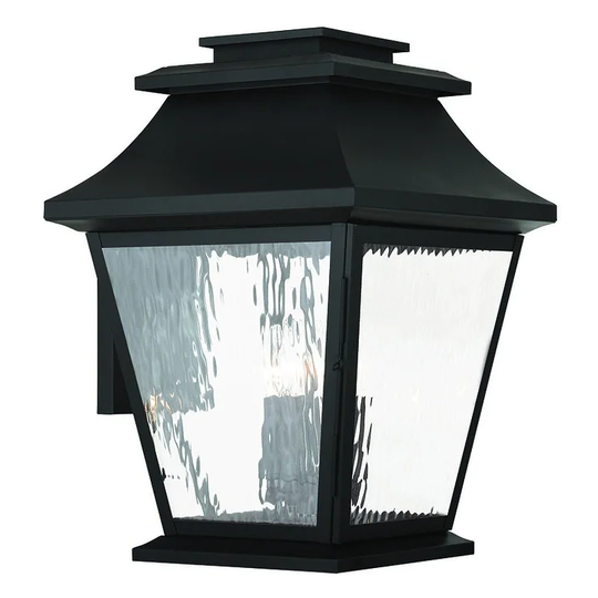 Giuseppe Lighting Four Light Outdoor Wall Lantern Hathaway Black - Exact Size