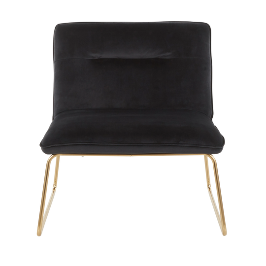 Silver Orchid Kerby Accent Chair in Velvet & Gold