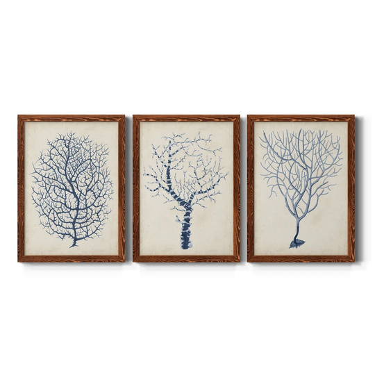 Indigo Coral I-Premium Framed Canvas - Ready to Hang - Multi-Color