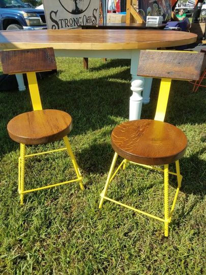 Wood Bar Stool, Patio Chair With Back, Industrial Stools, New Home Gift, Comfy Restaurant Garden Chairs