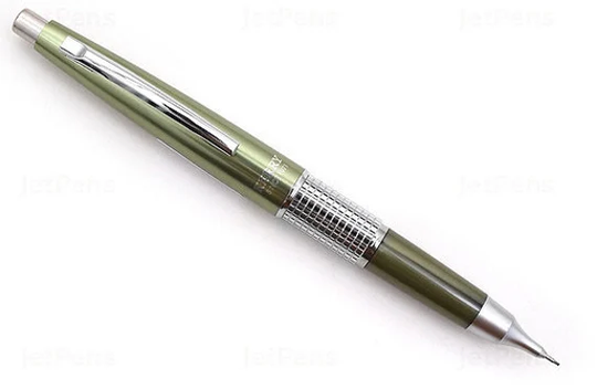 Pentel Sharp Kerry Pd1035 Mechanical Pencil - 0.5mm Olive Green Body. Pd1035-Kd