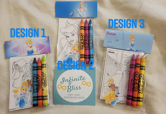 Cinderella Coloring Packs | Pages Party Favor Crayola Crayons