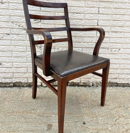 Vintage Ladder Back Dining Arm Chair Or Occasional