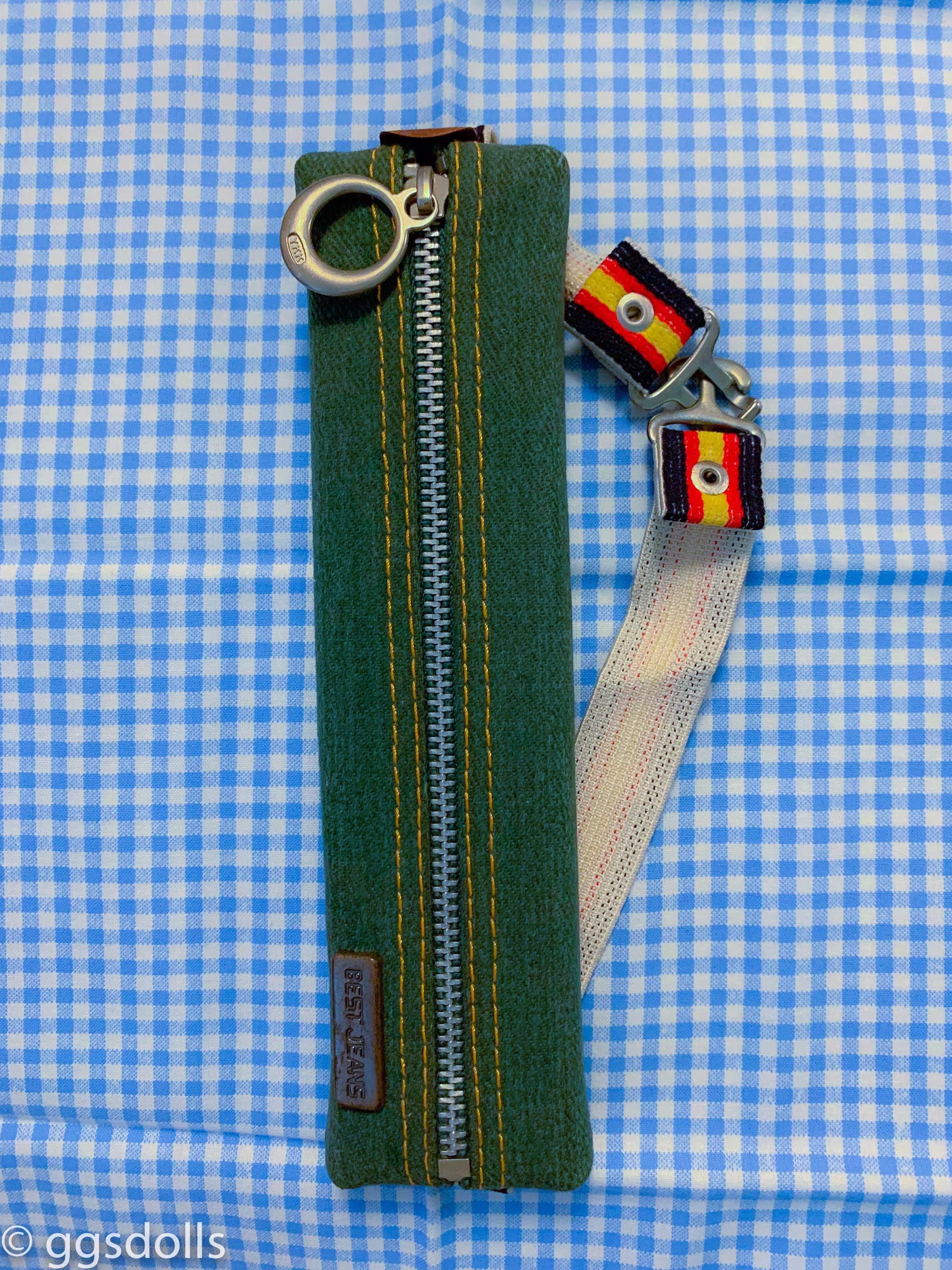 Vtg Japan Pleather N Suede Pencil Cases With Zipper