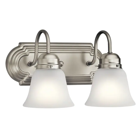 Kichler Lighting Traditional 2-light Brushed Nickel Bath/Vanity Light