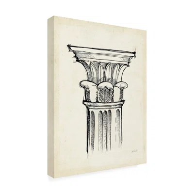Anne Tavoletti 'Museum Sketches VIII Off White' Canvas Art