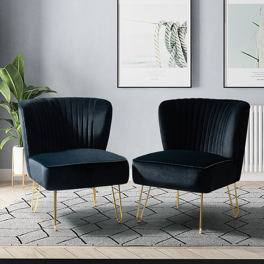 Barto Upholstered Side Chair with Tufted Back,Set of 2